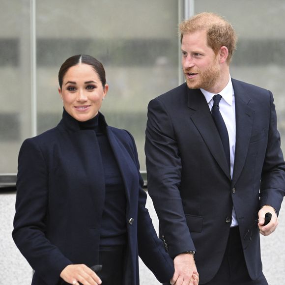 Le prince Harry, duc de Sussex et Meghan Markle, duchesse de Sussex, en visite à New York, le 23 septembre 2021. © Taidgh Barron/Zuma Press/Bestimage