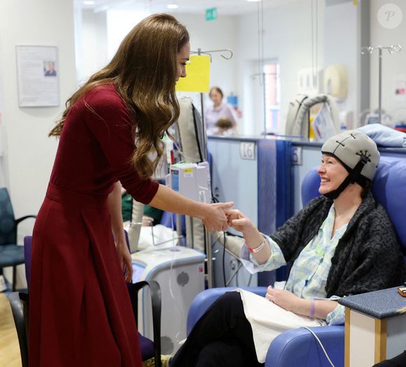 Catherine (Kate) Middleton, princesse de Galles à l'hôpital Royal Marsden, où elle a reçu son traitement contre le cancer, à Londres, Royaume-Uni, le 14 janvier 2025. © Chris Jackson/WPA-Pool/Bestimage