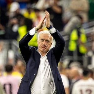 Didier Deschamps lors de la demi-finale de la Coupe du Monde de la FIFA 2026 au Mercedes-Benz Stadium d'Atlanta, en Géorgie (États-Unis), le 14 juillet 2026.