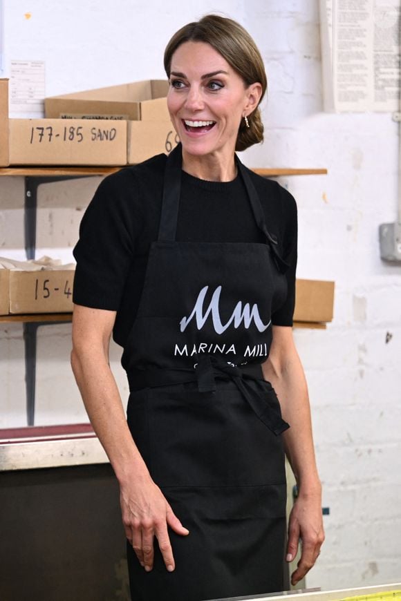 Catherine Kate Middleton, princesse de Galles,  visite Marina Mill, où une petite équipe produit des tissus selon la méthode traditionnelle de sérigraphie, à Cuxton, dans le Kent le 11 septembre 2025.

© Chris J Ratcliffe / Pool / Julien Burton / Bestimage