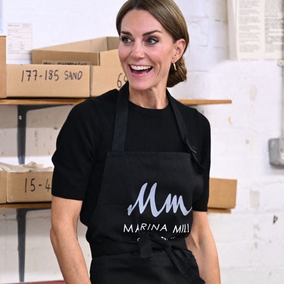 Catherine Kate Middleton, princesse de Galles,  visite Marina Mill, où une petite équipe produit des tissus selon la méthode traditionnelle de sérigraphie, à Cuxton, dans le Kent le 11 septembre 2025.

© Chris J Ratcliffe / Pool / Julien Burton / Bestimage