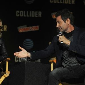 Gillian Anderson, David Duchovny - Les acteurs de la série X-Files au New York Comic Con à New York City, New York, Etats-Unis, le 9 octobre 2017.

Photo : Agence - Bestimage