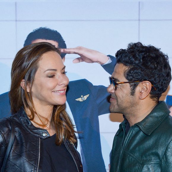Exclusif - Jamel Debbouze et sa femme Mélissa Theuriau - After party de l'avant-première de la série "Terminal" à l'hôtel des Italiens (ancien siège du Crédit Lyonnais) à Paris le 8 avril 2024. © Rachid Bellak/Bestimage