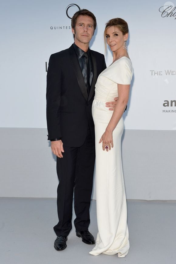 Emmanuel Philibert de Savoie et sa femme Clotilde Courau à la soirée Amfar à l'hôtel Eden Roc Cap d'Antibes le 24 mai 2012.