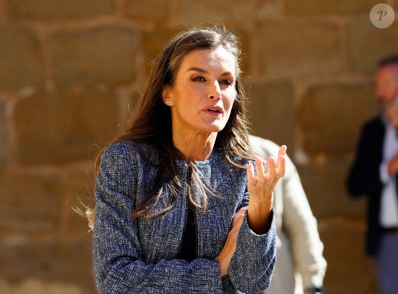 Le roi Felipe VI et la reine Letizia d’Espagne, la princesse Leonor visitent Olite, le 27 septembre 2025. LALO YASKY / BESTIMAGE