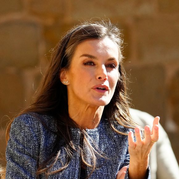 Le roi Felipe VI et la reine Letizia d’Espagne, la princesse Leonor visitent Olite, le 27 septembre 2025. LALO YASKY / BESTIMAGE