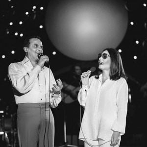 Harry Belafonte, Nana Mouskouri, années 80, concert, musique, performance Photo by DPA/ABACAPRESS.COM