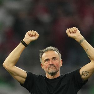 Le 6 mai 2026, Munich, Aarhus, Allemagne : LUIS ENRIQUE du FC Paris Saint-Germain célèbre pendant la demi-finale de l'UEFA Champions League : Bayern Munich et PSG. (Credit Image : © Ulrik Pedersen/ZUMA Press Wire)