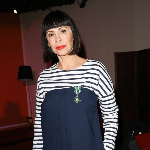 Exclusif - Mathilda May - Cérémonie de remise de l’insigne de Chevalière des Arts et des Lettres de Mathilda May au théâtre du Rond-Point à Paris le 4 avril 2024 © Guirec Coadic / Bestimage