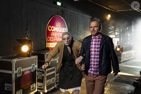 Exclusif - Les Bodin's (Vincent Dubois et Jean-Christian Fraiscinet) - Backstage de l'enregistrement de l'émission "Les comiques préférés des français" au Dôme des Sports, qui sera diffusée le 10 octobre sur France 2. Le 21 septembre 2020

© Pierre Perusseau / Bestimage