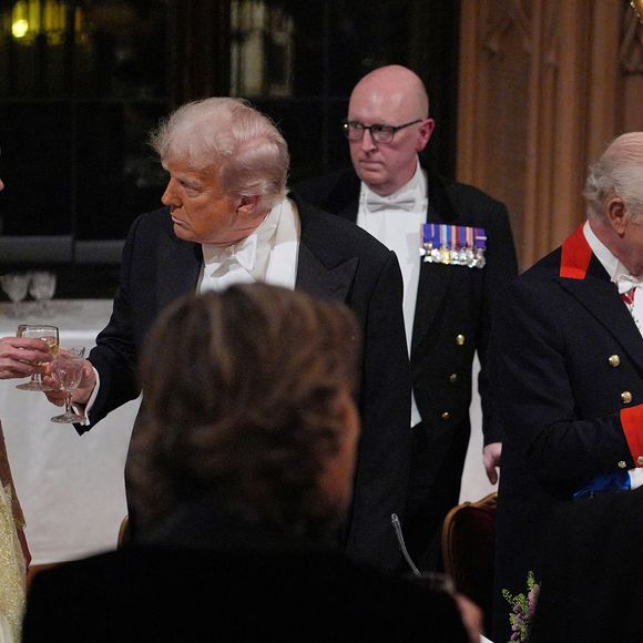 Kate Middleton lors du banquet d'Etat au château de Windsor en l'honneur de la visite officielle de président Donald Trump et de la Première dame Melania au Royaume-Uni. © Yui Mok / WPA-Pool / Julien Burton via Bestimage