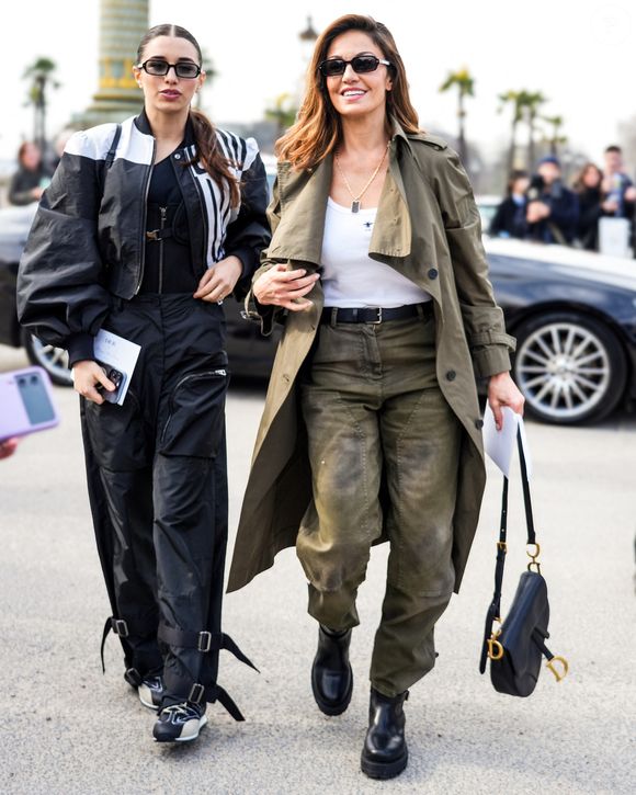 Shana Leelee Chasman et Nadia Farès assistent au défilé Christian Dior Mode Féminine Prêt-à-Porter Automne/Hiver 2025-2026 dans le cadre de la Fashion Week de Paris le 04 mars 2025 à Paris, France.  © ucia Sabatelli / Bestimage