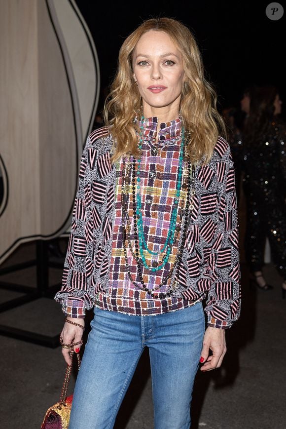 Vanessa Paradis - Front Row au deuxième défilé de mode Haute-Couture Chanel au Grand Palais Éphémère lors de la Fashion Week Printemps-été 2023 de Paris, France, le 24 janvier 2023. © Olivier Borde/Bestimage