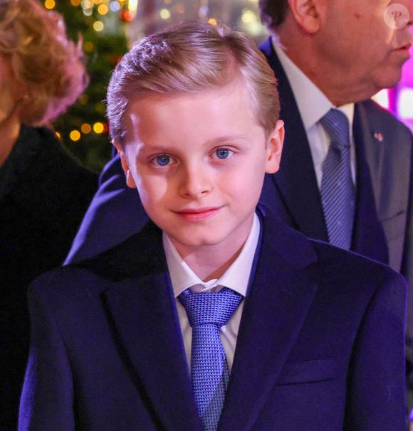 Le prince Jacques de Monaco aux illuminations de Noël, depuis la place du Casino à Monaco. Crédit Claudia Albuquerque/Bestimage