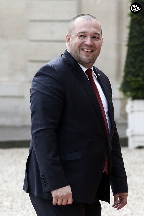 Guillaume Gomez arrive au palais présidentiel de l'Élysée, à Paris, le 7 mai 2022, pour assister à la cérémonie d'investiture d'Emmanuel Macron comme président français, suite à sa réélection le 24 avril dernier © Stéphane Lemouton/Bestimage