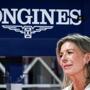 La princesse Caroline de Hanovre lors de la première journée du Longines Global Champions Tour Monaco sur le port Hercule à Monte-Carlo, Monaco, le 3 juillet 2025. © Claudia Albuquerque/Bestimage