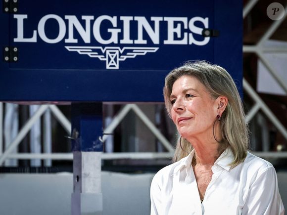 La princesse Caroline de Hanovre lors de la première journée du Longines Global Champions Tour Monaco sur le port Hercule à Monte-Carlo, Monaco, le 3 juillet 2025. © Claudia Albuquerque/Bestimage