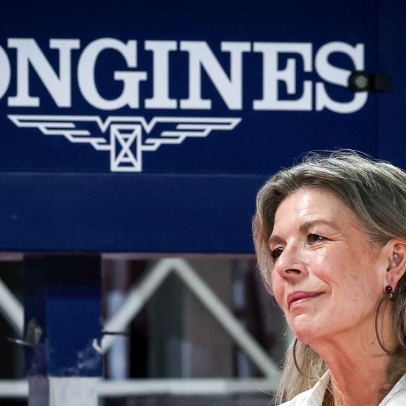 La princesse Caroline de Hanovre lors de la première journée du Longines Global Champions Tour Monaco sur le port Hercule à Monte-Carlo, Monaco, le 3 juillet 2025. © Claudia Albuquerque/Bestimage