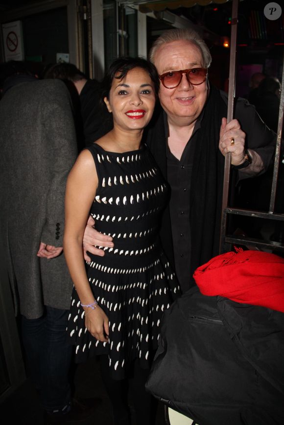 Saïda Jawad et Michel Michel (patron du Banana Café) - Valérie Trierweiler fête son 50ème anniversaire en présence de sa mère, son frère, son fils et son ex mari au Banana Café à Paris le 20 février 2015. © BALDINI / BESTIMAGE