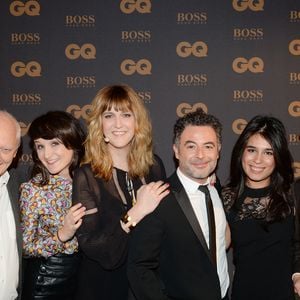 Nicolas Domenach, Mathilde Terrier, Daphné Bürki, guest et Ariel Wizman - Photocall de la cérémonie des "GQ 2015, Les Hommes de l'Année" au Shangri-La Hotel à Paris, le 25 janvier 2016. © Rachid Bellak/Bestimage