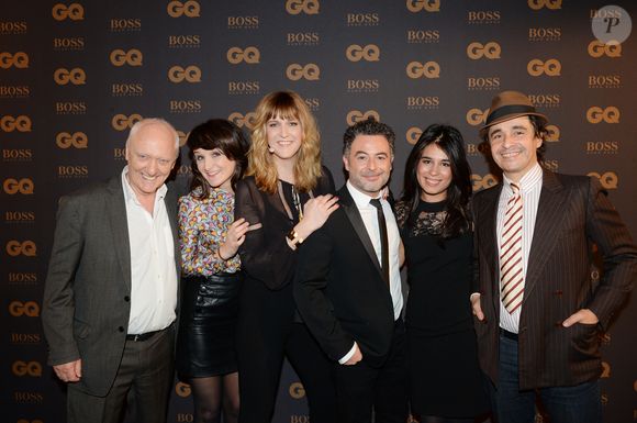 Nicolas Domenach, Mathilde Terrier, Daphné Bürki, guest et Ariel Wizman - Photocall de la cérémonie des "GQ 2015, Les Hommes de l'Année" au Shangri-La Hotel à Paris, le 25 janvier 2016. © Rachid Bellak/Bestimage