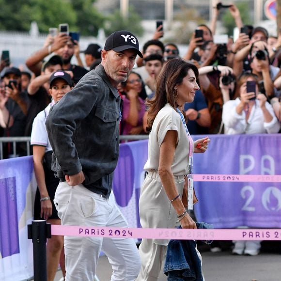 Zinedine Zidane et sa femme Véronique - Arrivées à la finale de basketball "France vs USA" à l'Arena Bercy à Paris, lors des Jeux Olympiques Paris 2024. Le 10 août 2024
© Perusseau-Jacovides / Bestimage