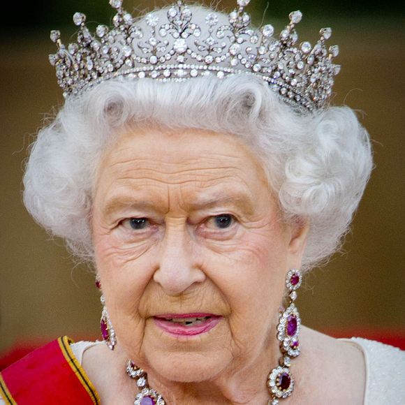 Archives - Portrait de la reine Elizabeth II d'Angleterre lors du dîner d'état en son honneur, à l'occasion de sa visite officielle en Allemagne. Le 24 juin 2015. Royalportraits Europe / Bernard Ruebsamen