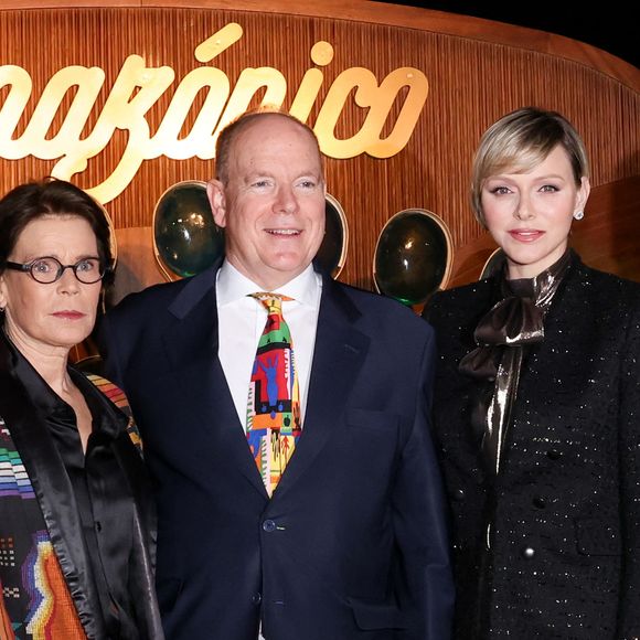 Camille Gottlieb, la princesse Stéphanie, le prince Albert II de Monaco, la princesse Charlene, Louis Ducruet lors de l’inauguration du restaurant Amazonico Monte-Carlo à Monaco le 4 avril 2024.
© Claudia Albuquerque / Bestimage