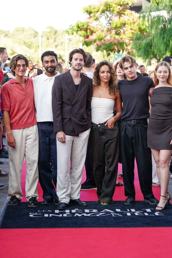 Matéo Paitel, Abdellah Boujalal, Alex Doux, Marie Fèvre-Scheuermann, Clément Massy, Eugénie - Festival "Les Hérault du Cinéma et de la Télé 2025" au Cap d'Agde le 21 juin 2025. © Anne-Sophie Guebey/Bestimage