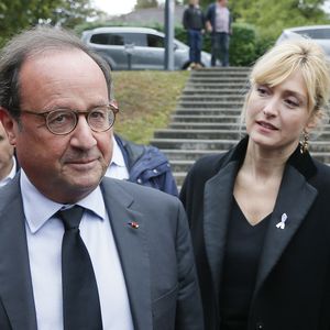 François Hollande et sa compagne Julie Gayet - Claude Chirac, son mari Frédéric Salat-Baroux et son fils Martin Rey-Chirac se sont rendus au musée du président Jacques Chirac de Sarran en Corrèze. © Patrick Bernard/Bestimage
