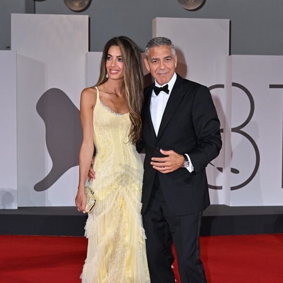 George Clooney et sa femme Amal Alamuddin Clooney à la projection de "Wolfs" lors du 81ème festival international du film de Venise, la Mostra le 1er septembre 2024.