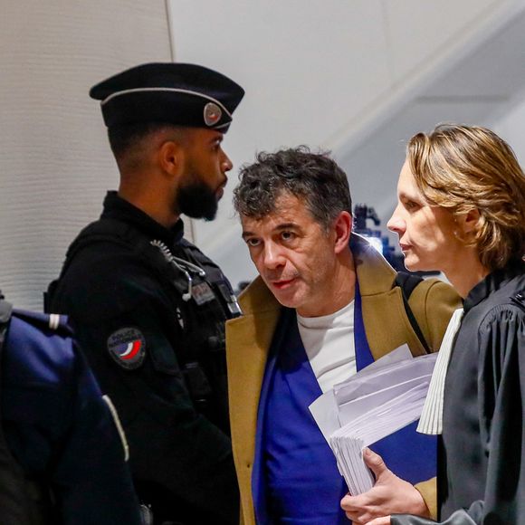 Le procès de Stéphane Plaza débute au tribunal correctionnel de Paris, où il est jugé pour violences sur deux anciennes compagnes, à Paris, France. © Chrstophe Clovis/Bestimage