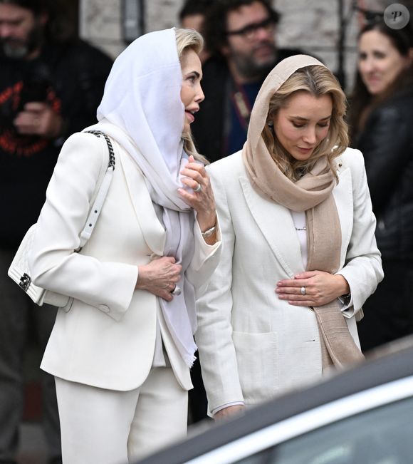 La princesse Theresa du Leiningen et sa mère la princesse Gabriele du Leiningen - Obsèques de l'Aga Khan IV à Lisbonne au Portugal le 8 février 2025.  Photo de Bestimage