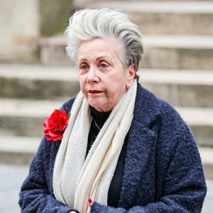 Françoise Laborde - Arrivées aux obsèques de C.Laborde en l’église Saint-Roch à Paris, le 6 février 2025. Décédée le 28 janvier 2025 à l'âge de 73 ans, l'ancienne présentatrice météo de TF1 (1988 - 2017) était atteinte de la maladie neurodégénérative à corps de Lewy. 
© Jacovides - Moreau / Bestimage