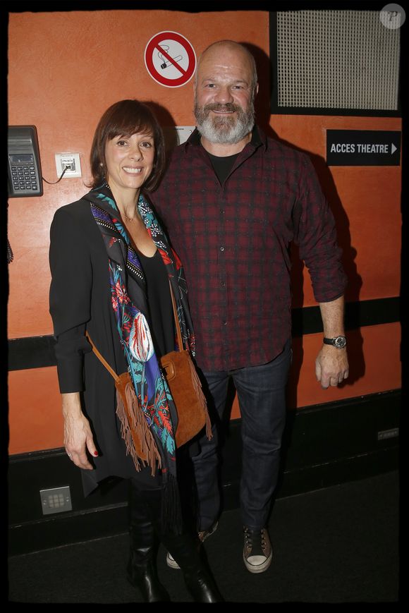 Semi-exclusif - No Tabloids - Philippe Etchebest et sa femme Dominique - People assistent au spectacle "Laurent Gerra Sans Modération" sur la scène de l' Olympia à Paris le 27 décembre 2017. © Alain Guizard/Bestimage