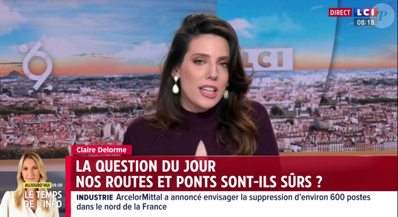 Claire Delorme fait ses premiers pas sur LCI, le 24 avril 2025, dans la matinale de Jean-Baptiste Boursier