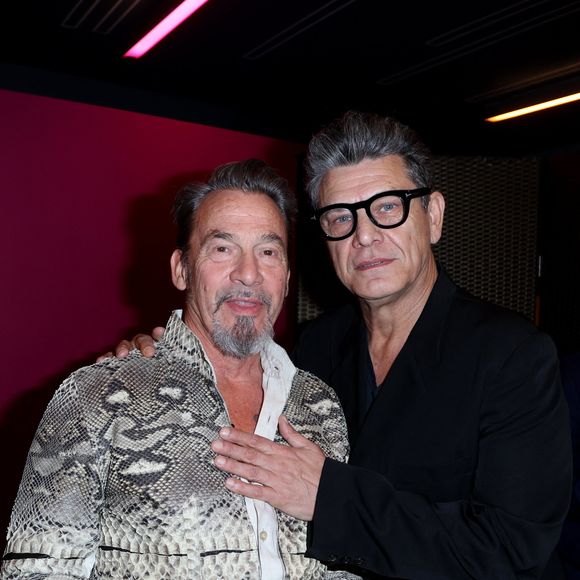 Florent Pagny et Marc Lavoine lors de la soirée de gala "Heroes for Imagine" qui a permis de récolter dix millions d'euros au profit de la recherche contre les maladies génétiques à Paris le 23 septembre 2024. © Dominique Jacovides / Bestimage