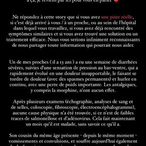 L'ancienne Miss France qui est docteur a pris la parole afin de parler de plusieurs de ses proches qui sont malades. 

Marine Lophelin demande de l'aide à ses communauté. Un de ses proches est malade.