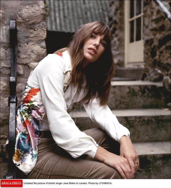 Photo non datée de la chanteuse britannique Jane Birkin à Londres. Photo par LFI/ABACA.