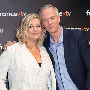 Flavie Flament et Julien Arnaud assistent au 40ème anniversaire de l'émission Tele Matin dans les locaux de France Télévision à Paris, France, le 06 février 2025. Photo par Aurore Marechal/ABACAPRESS.COM