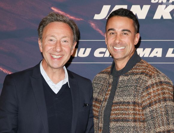Stéphane Bern et son compagnon Yori Bailleres - Avant-première du film "L'Homme qui rétrécit" au cinéma le Grand Rex à Paris le 6 octobre 2025. © Coadic Guirec/Bestimage
