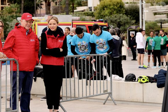 Le prince Albert II de Monaco et la princesse Charlène - Le " Road Safety Day ", organisé par la Fondation Princesse Charlene, Monaco le 29 mars 2026. © Claudia Albuquerque / Bestimage