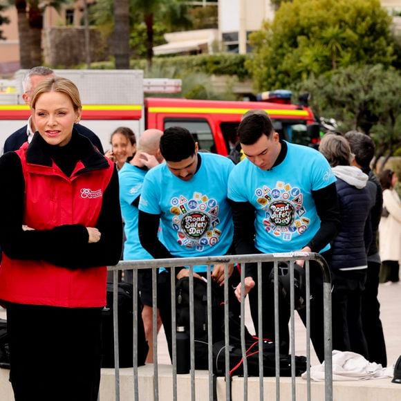 Le prince Albert II de Monaco et la princesse Charlène - Le " Road Safety Day ", organisé par la Fondation Princesse Charlene, Monaco le 29 mars 2026. © Claudia Albuquerque / Bestimage