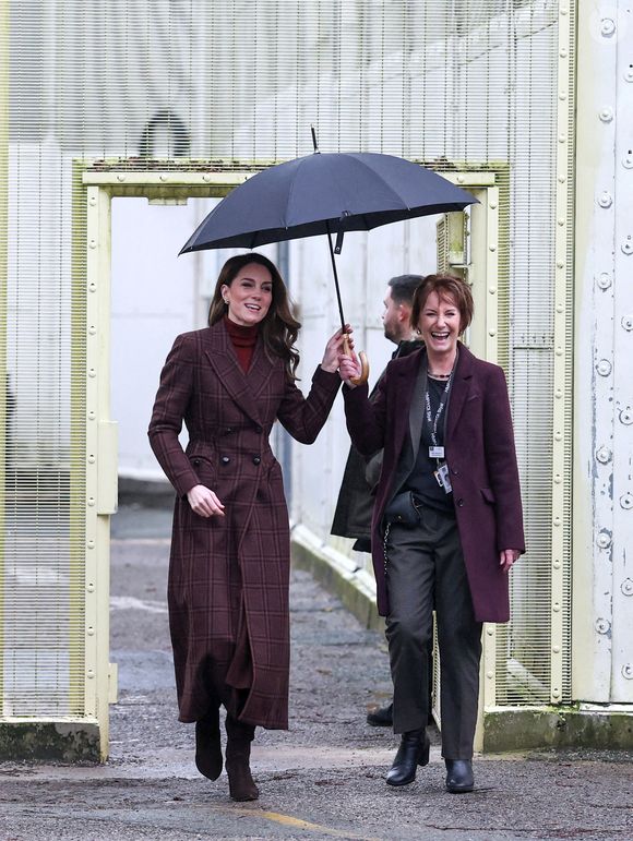 Catherine (Kate) Middleton, princesse de Galles, visite une unité mère-enfant (MBU) d'Action for Children à la prison HMP Styal de Wilmslow, Royaume Uni, le 11 février 2025. © Phil Noble/WPA-Pool/Bestimage