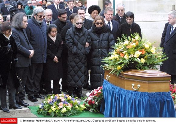 Obseques de Gilbert Becaud a l'eglise de la Madeleine. Paris-France, 21/12/2001. © Emmanuel Fradin/ABACA.