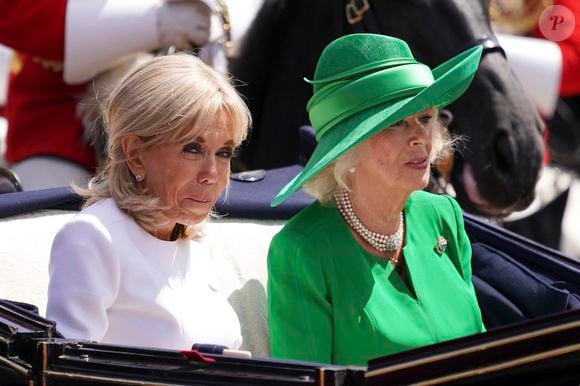 Le roi Charles III d'Angleterre et la reine consort Camilla accueillent le président Emmanuel Macron et sa femme Brigitte Macron au château de Windsor le 8 juillet 2025. © Alberto Pezzali / Pool / Julien Burton via Bestimage