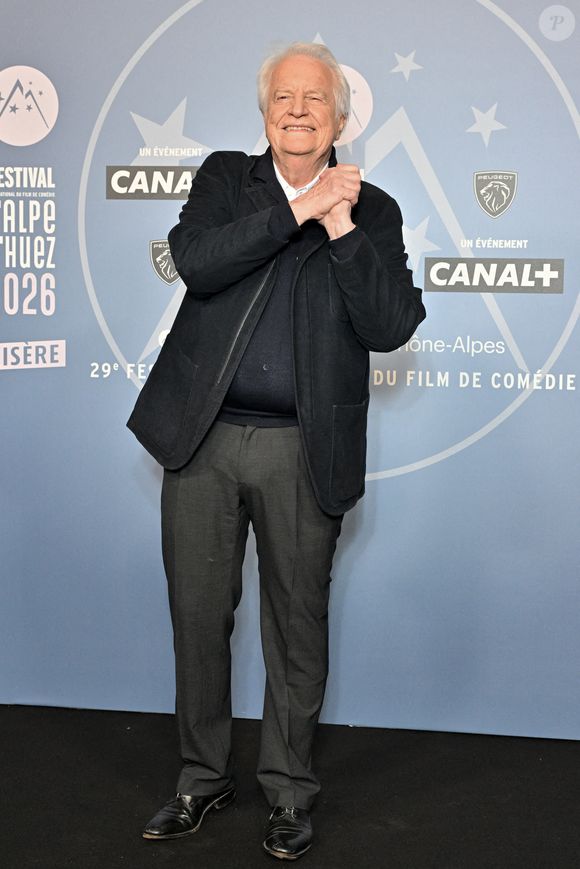 Andre Dussollier lors de la cérémonie d'ouverture du 29e Festival du film de l'Alpe d'Huez à l'Alpe d'Huez, France, le 19 janvier 2026. Photo par Julien Reynaud/APS-Medias/ABACAPRESS.COM