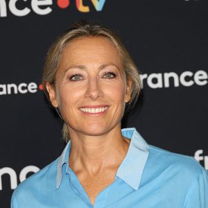 Anne-Sophie Lapix au photocall pour la conférence de presse de rentrée de France TV à la Grande Halle de la Villette à Paris, France, le 11 juillet 2023. © Coadic Guirec/Bestimage