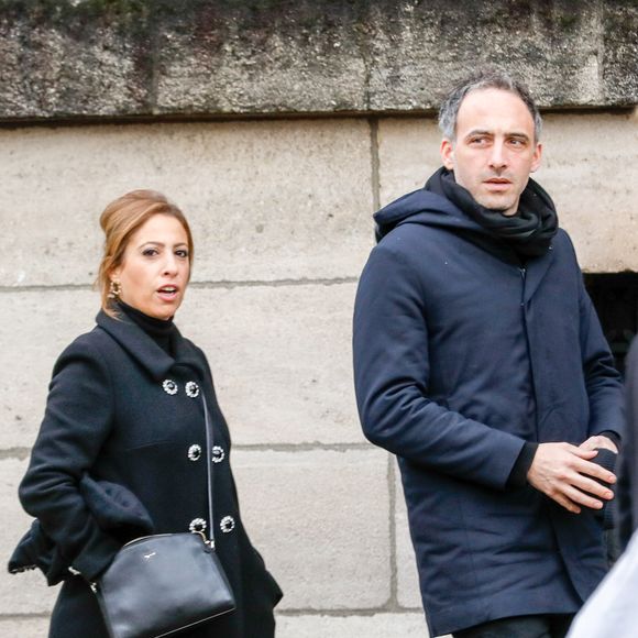 Léa Salamé et son compagnon Raphaël Glucksmann à Paris, France, le 31 janvier 2020.