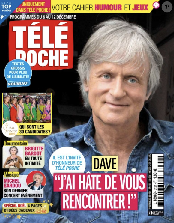Couverture du magazine "Télé Poche" en kiosque le 1er décembre 2025.